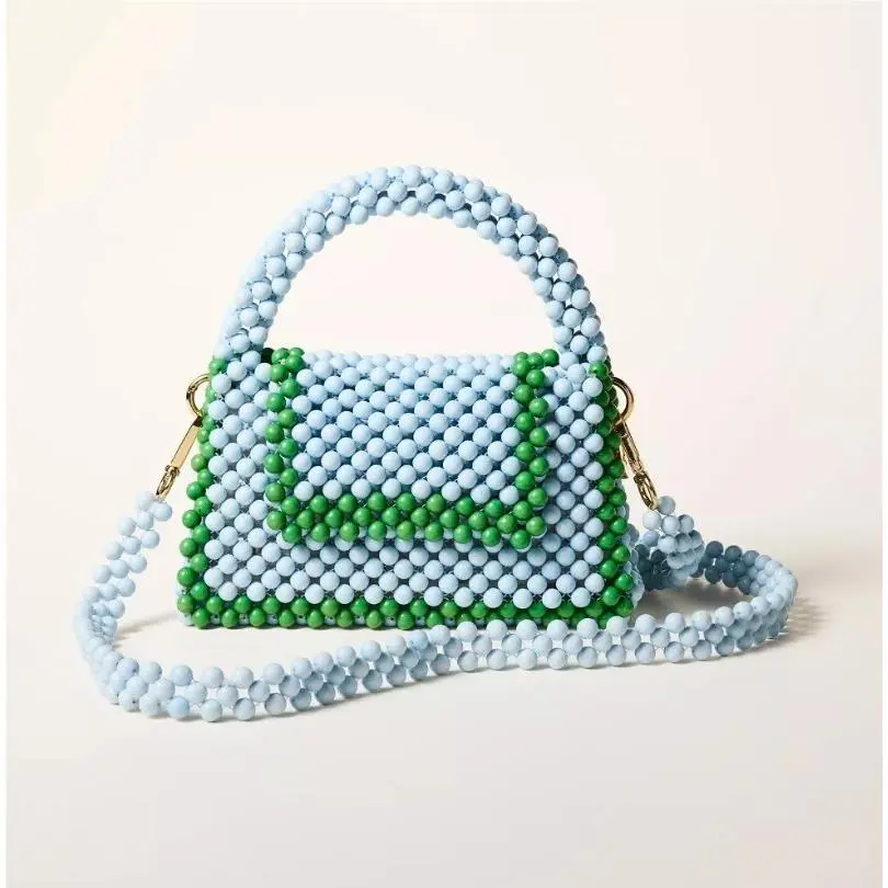 Kate Spade New York x Target Color Block Beaded Crossbody Bag Blue and Green