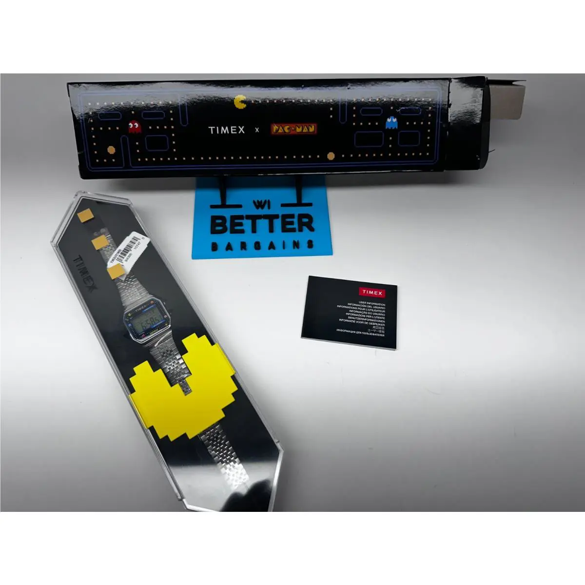 Timex X Pacman Watch T80 Digital Stainless Steel - Silver - TW2U31900