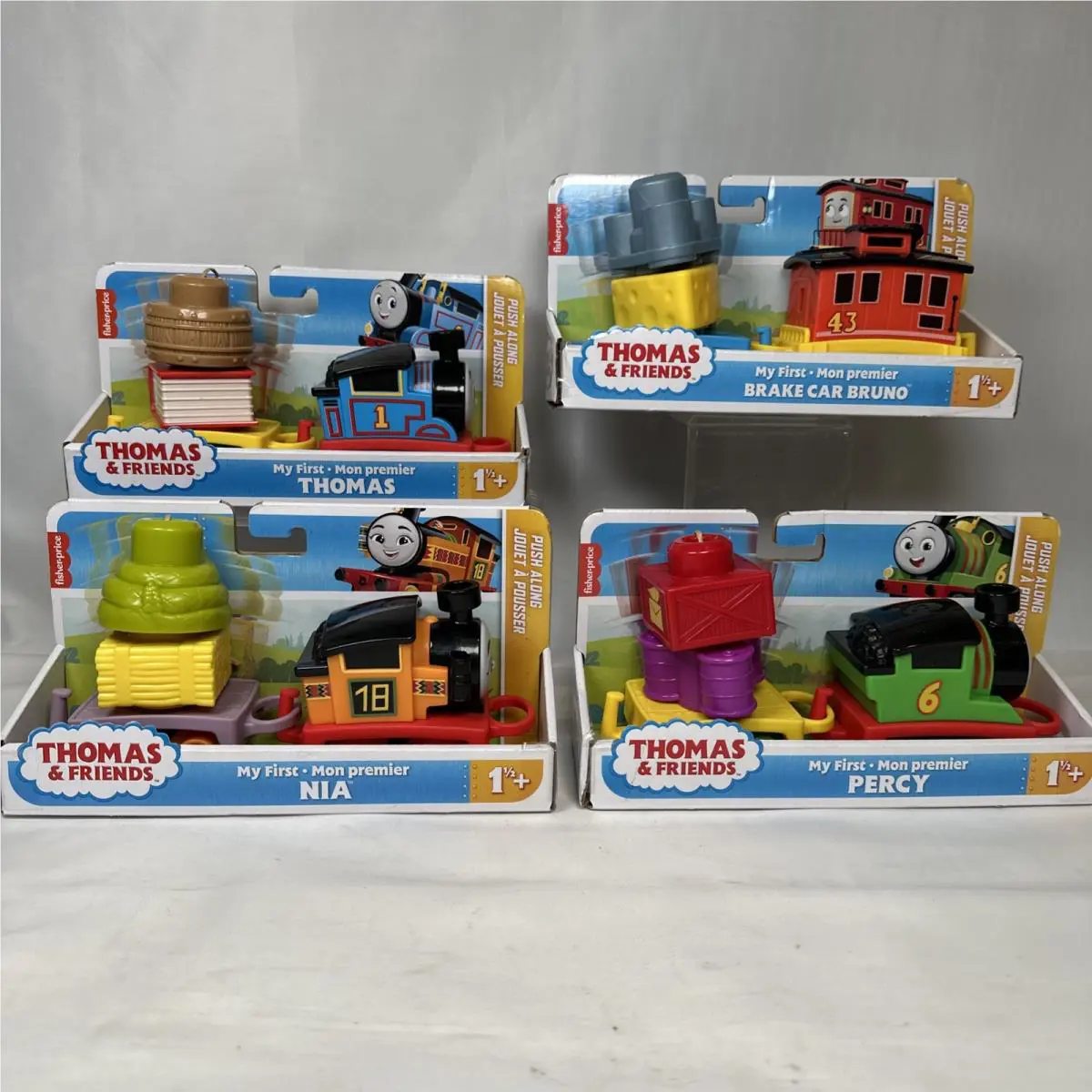 4pk Thomas Friends My First Push Along Trains Thomas Bruno Nia Percy Toddler