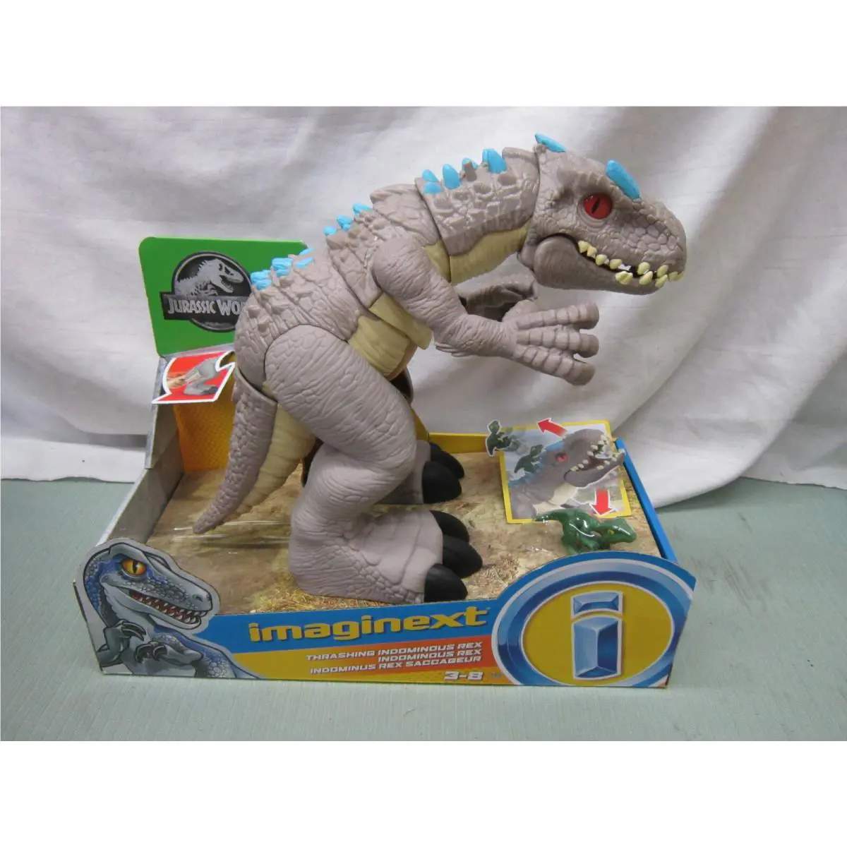 Fisher Price Imaginext Jurassic World Dinosaur Thrashing Indominous Rex Toy