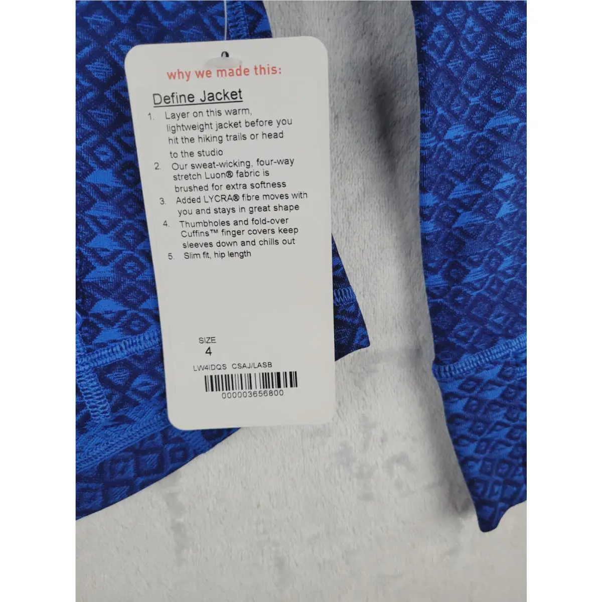 Lululemon clothing - Lululemon Define - Define - Blue 4