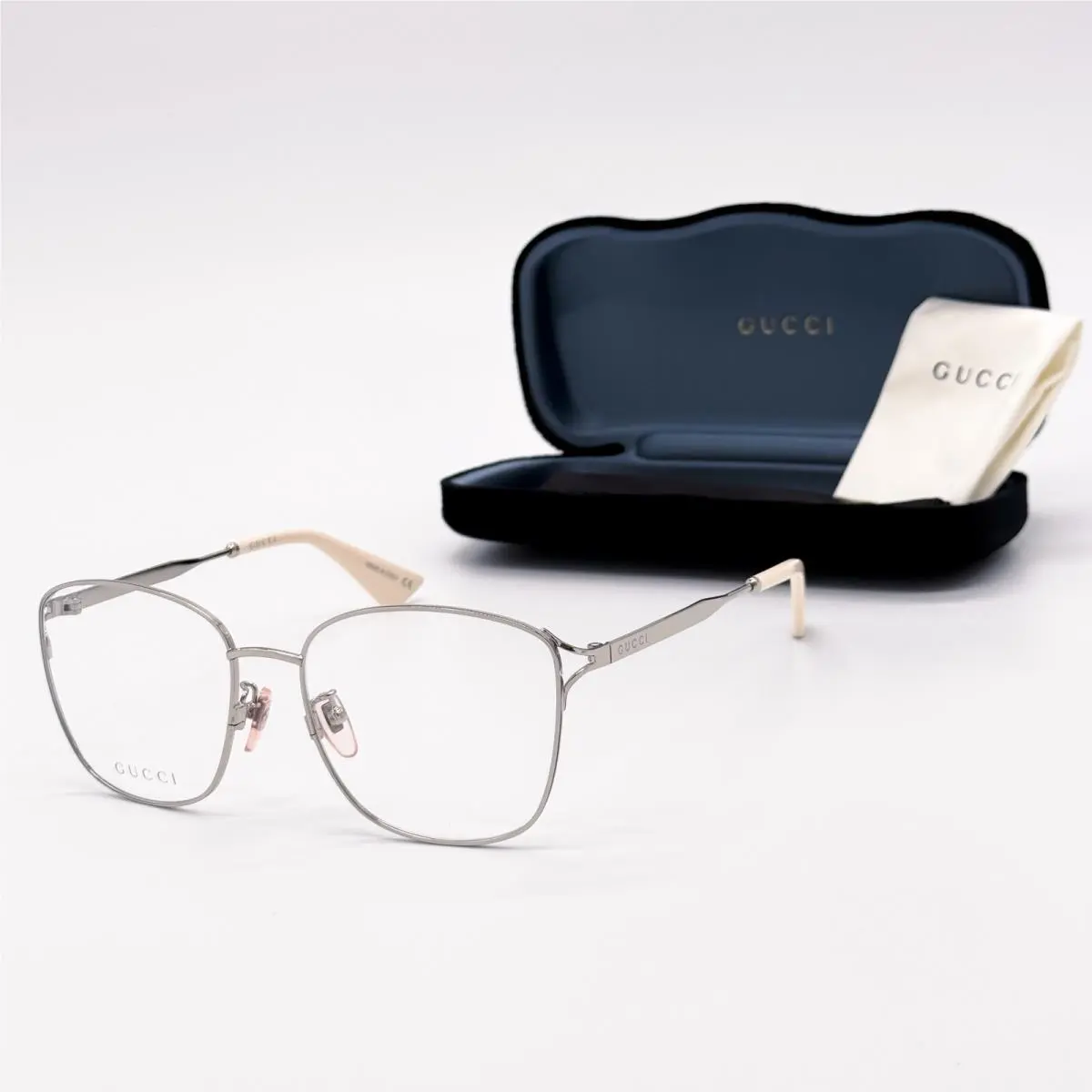 Gucci GG0819OA 003 Women Silver Eyeglasses Gucci