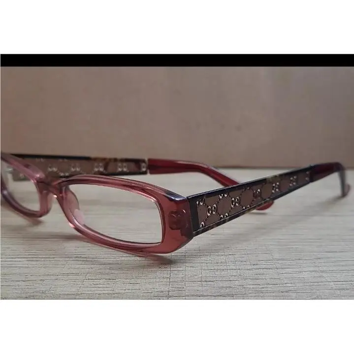Gucci GG2974 Ajo 51mm Transparent Red GG Monogram Eyeglasses Frames Super Rare