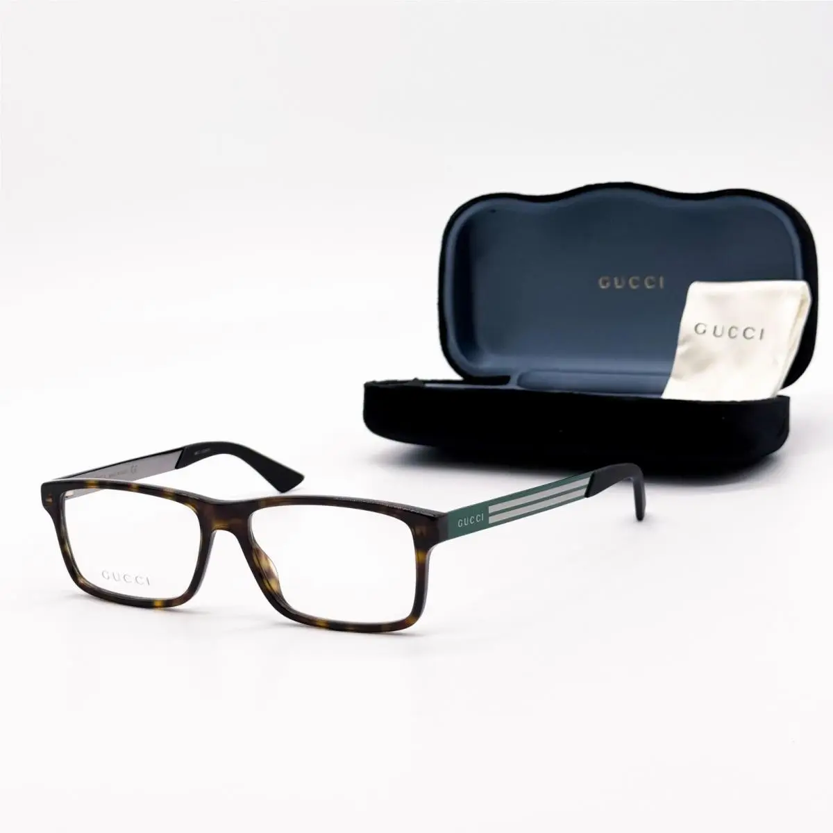 GG0692O 002 Gucci Men Havana Green Eyeglasses Gucci