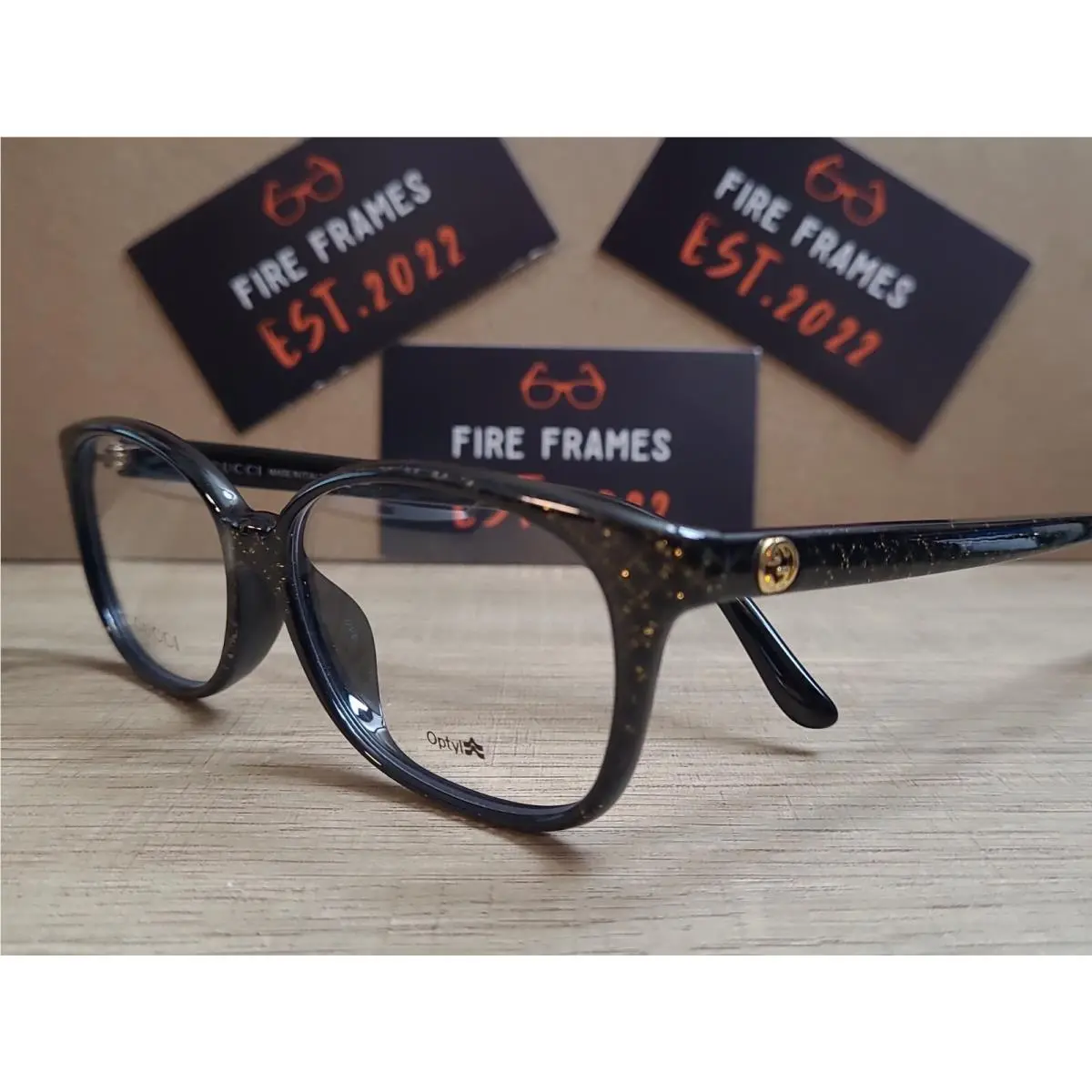 Gucci GG 3634/F Dxf Super Rare Gold Diamond Pattern Eyeglasses Frames 54mm