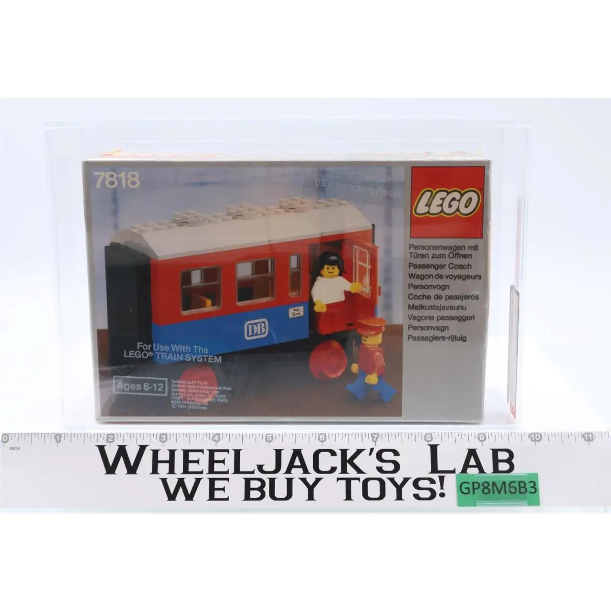 7818 Passenger Coach Afa Graded 1980 Lego Train System Vintage