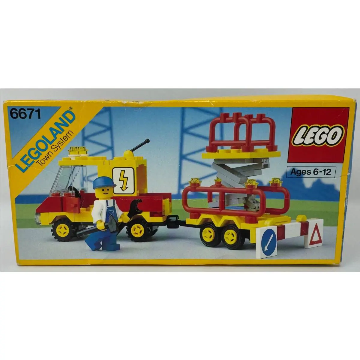 Lego 6671 Utility Repair Lift Town Maintenance 1989