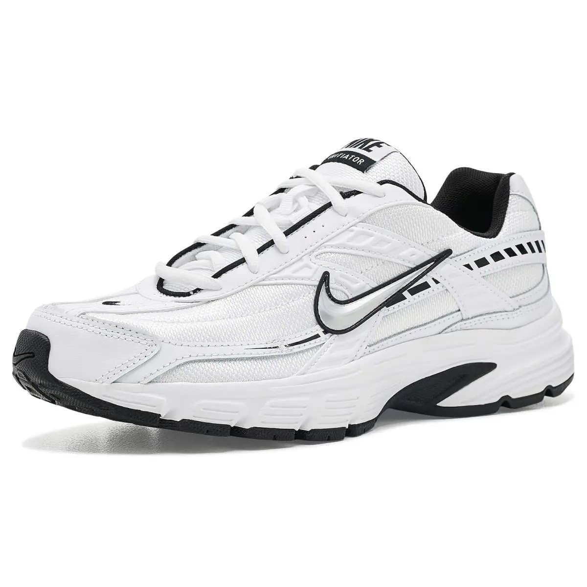 Woman`s Sneakers Athletic Shoes  Initiator White/Metallic Silver/White/Black by Nike