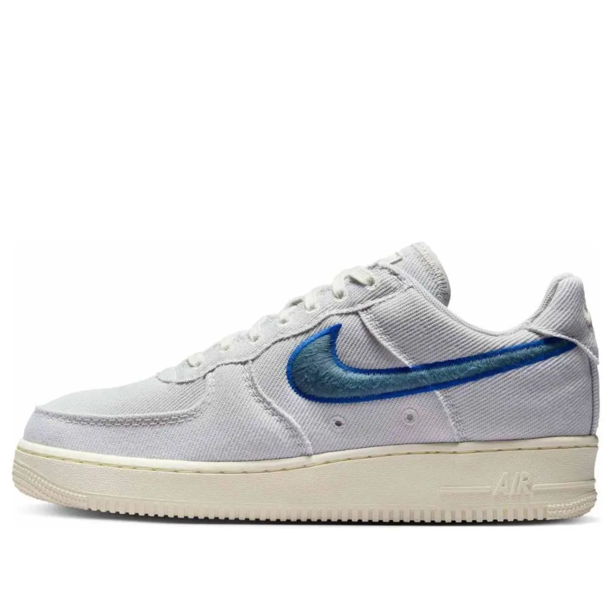 HV1204-001 Mens Nike Air Force 1 Low Canvas `photon Dust Game Royal` - Photon Dust/Smokey Blue-Game Royal