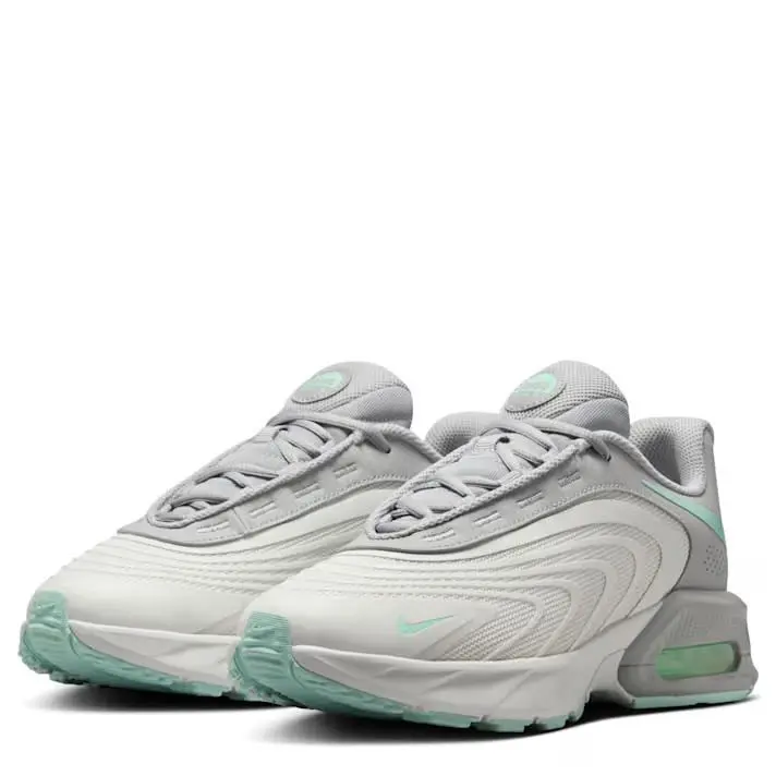 Nike Air Max Fire Women`s Suede Athletic Running Gym Low Top Shoes Sneaker - Gray