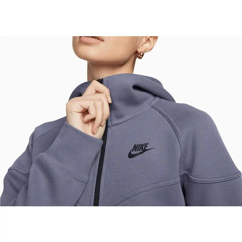 Nike clothing - Nike Sportswear Tech Fleece Windrunner Women`s Full-Zip Hoodie - FB8338-003 - Light Carbon/Black 3