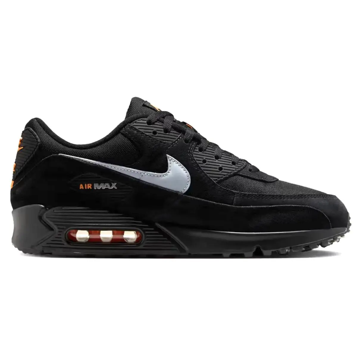 Nike shoes - Nike Air Max 90 - Air Max - Black/Metallic Cool Grey/Total Orange 0