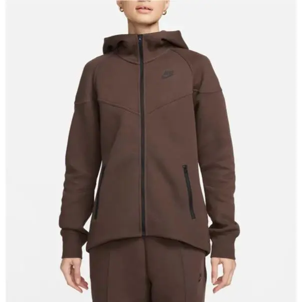 Nike clothing - Nike Sportswear Tech Fleece Windrunner Women`s Full-Zip Hoodie - FB8338-237 - Brown 7