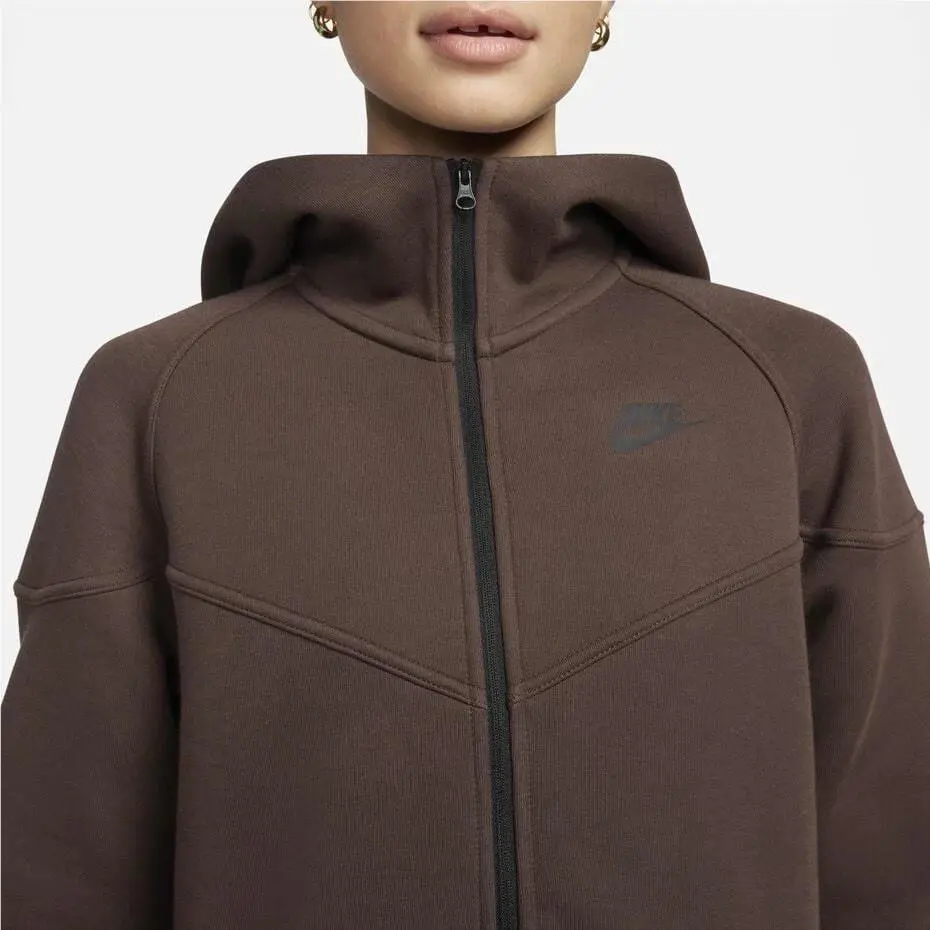 Nike clothing - Nike Sportswear Tech Fleece Windrunner Women`s Full-Zip Hoodie - FB8338-237 - Brown 10