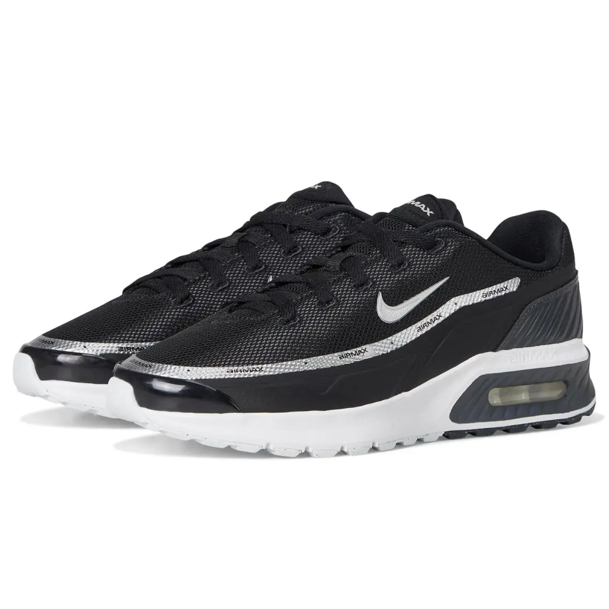 Woman`s Sneakers Athletic Shoes Nike Air Max Bia SE - Black/Metallic Silver/Dark Smoke Grey/White