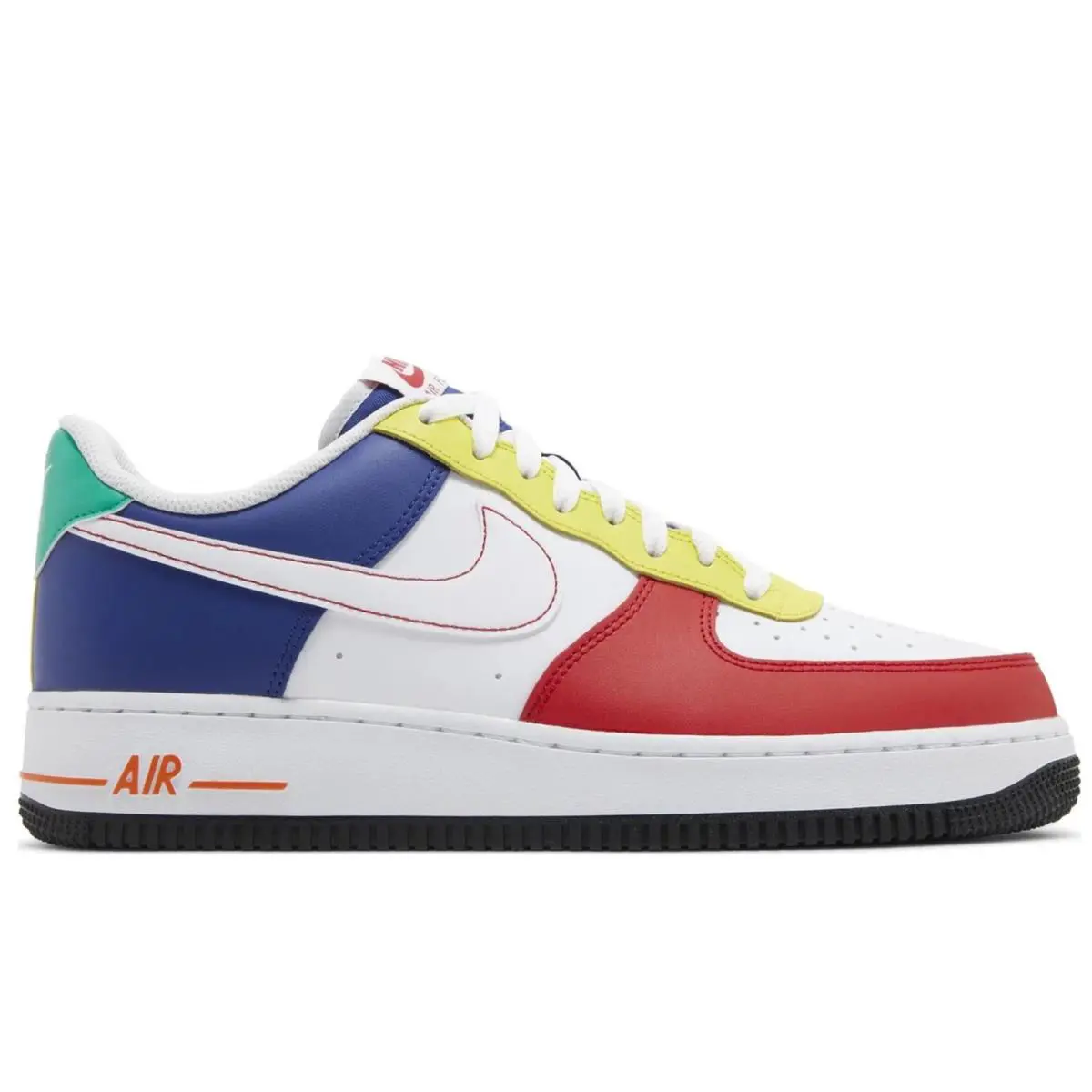 Men`s Nike Air Force 1 `07 LV8 Rubik`s Cube University Red/white FN6840 657 - Multicolor