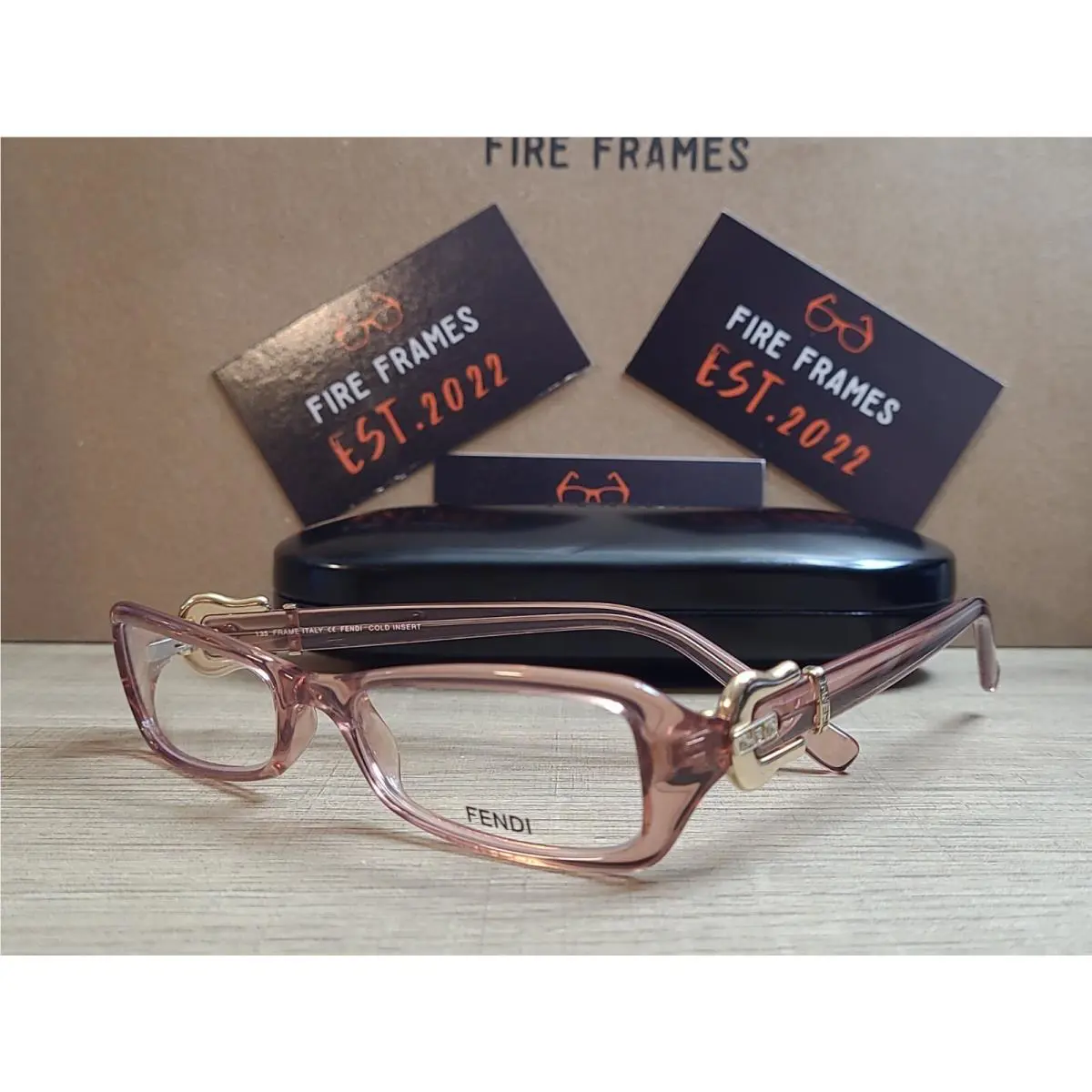 Vintage Fendi F708 662 Pinkish Peach Eyeglasses Frames 51-17-135