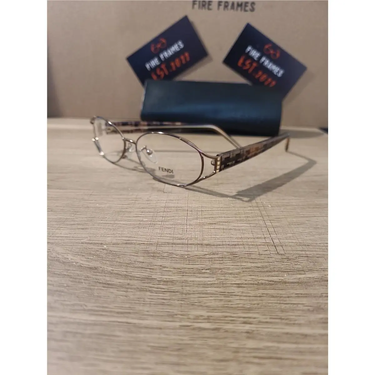 Fendi F733R 831 Eyeglasses Frame 52-13-130 Brown Polish W. Diamonds Vintage