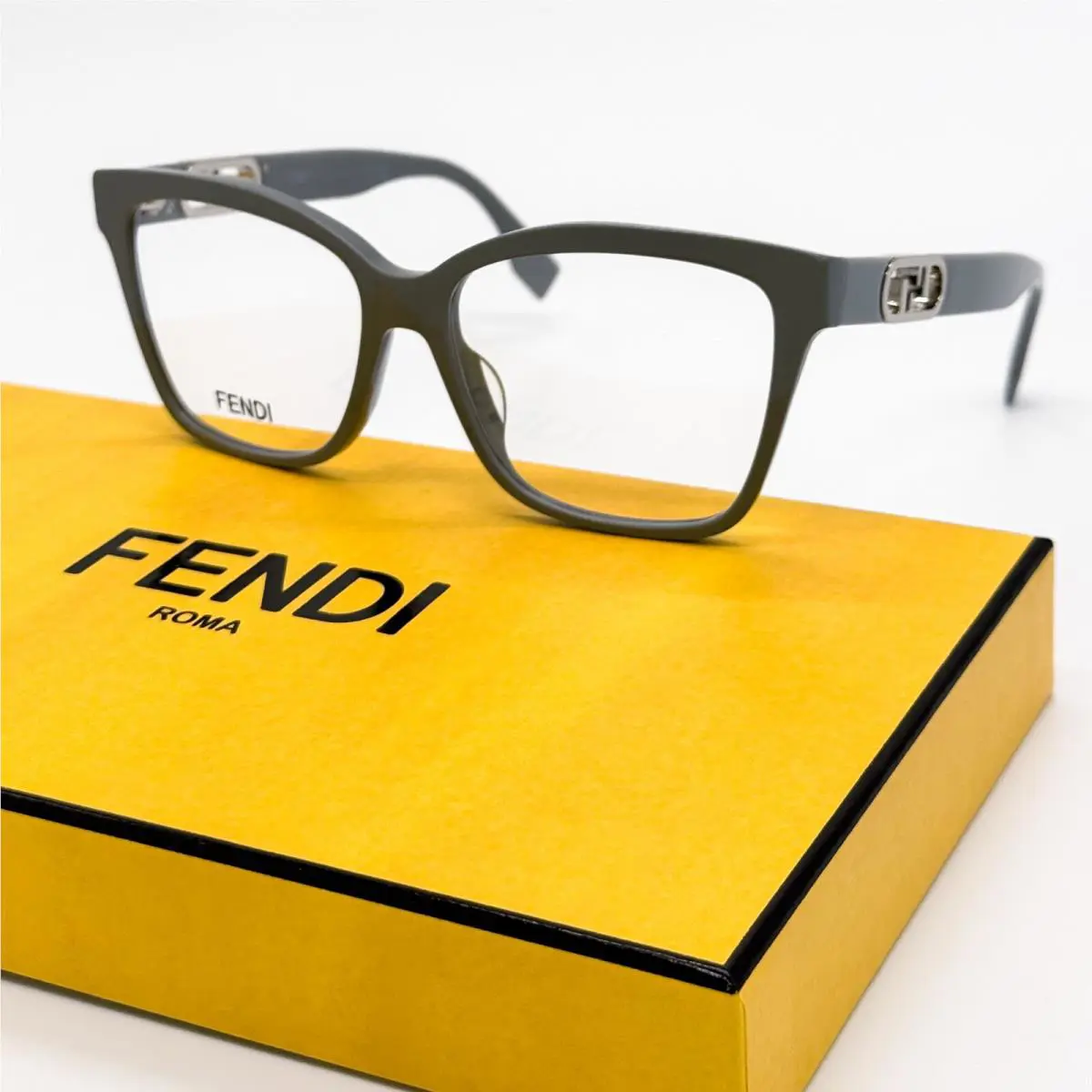 Fendi FE50025I 020 Shiny Grey Unisex Eyeglasses Fendi