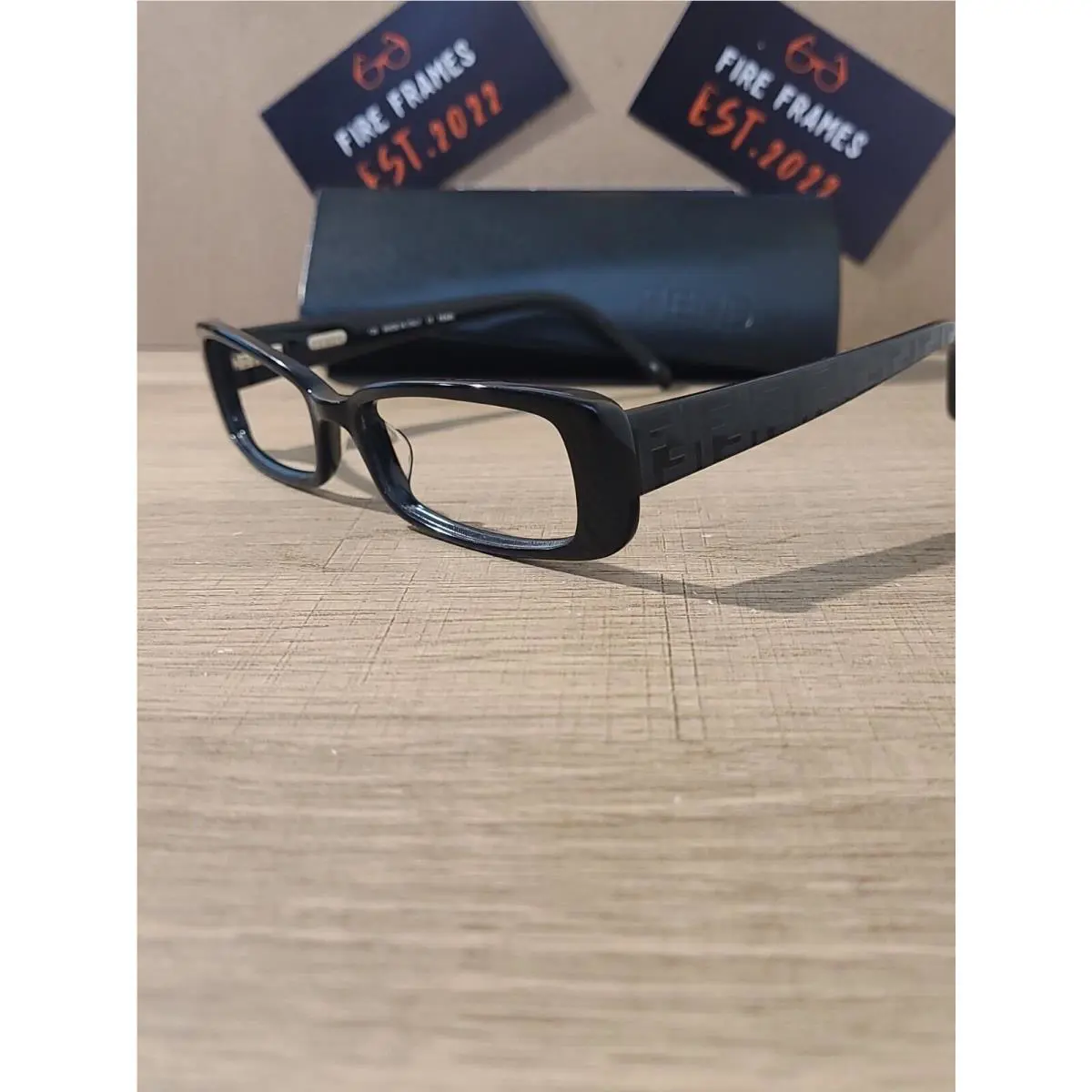 Fendi F906 001 Black w Fendi Print Eyeglasses Frames 51-16-135
