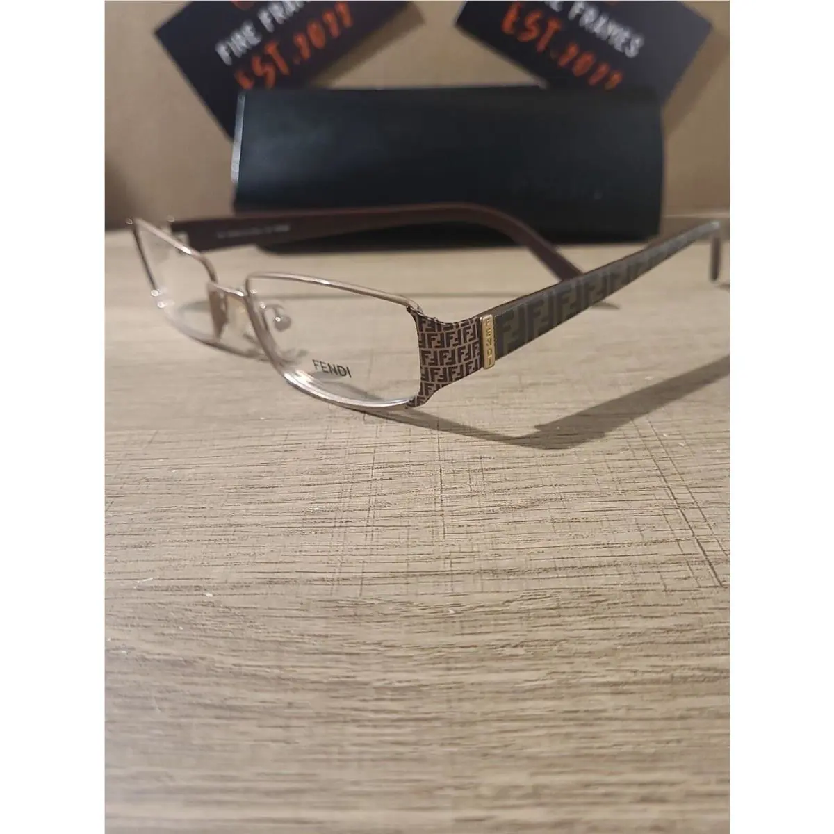 Fendi Eyeglasses Frames F743 664 Brown Rectangular Full Rim 52-17-135