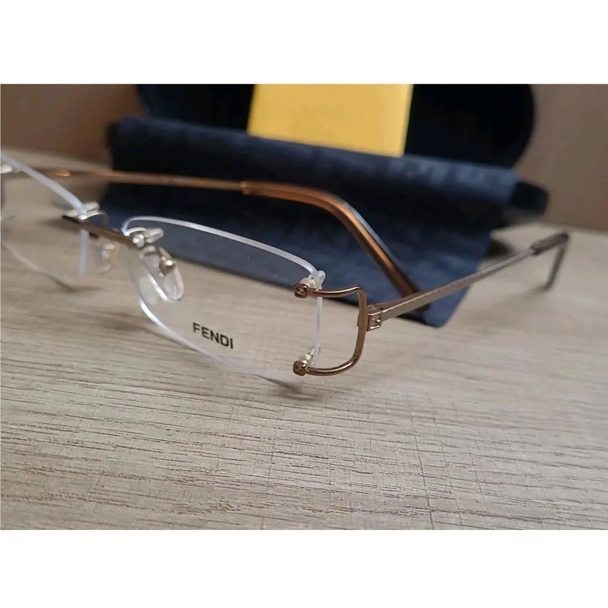 Fendi F841 700 Eyeglasses Frames 52-14-130 Rimless Vintage Rare Find