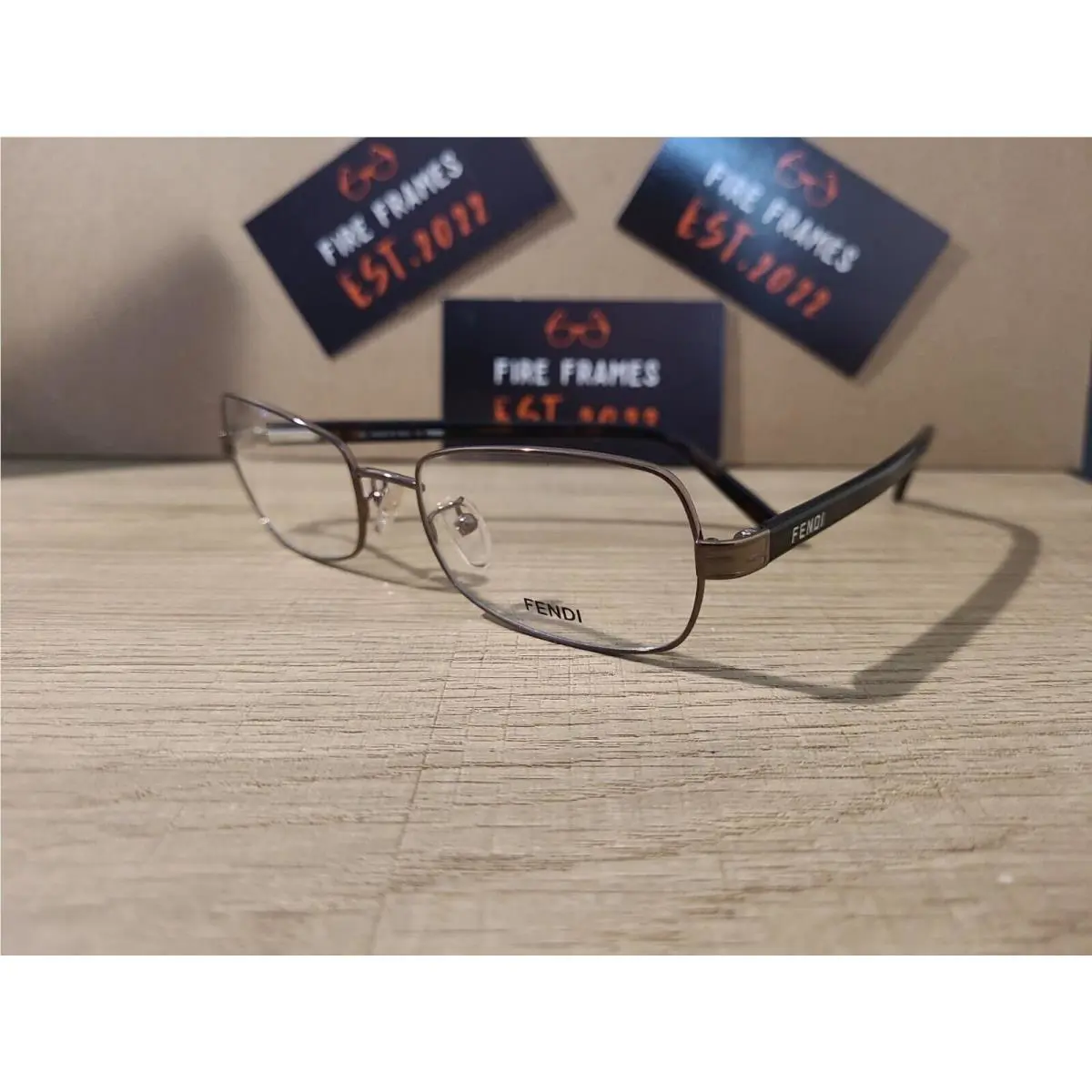 Fendi F715 700 Brown Metal Eyeglasses Frames 54-18-135 Rare Italy