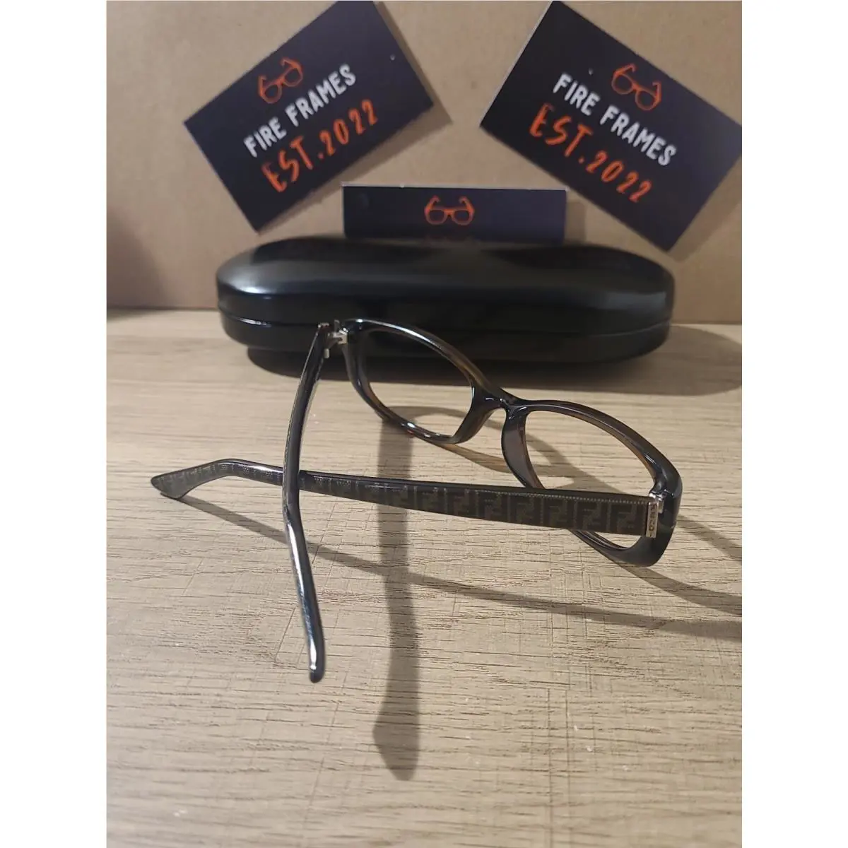 Fendi F881 207 Brown Clear w. Fendi Pattern Eyeglasses Frames Italy 52-14-135