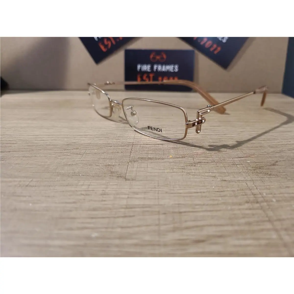 Fendi F681R 749 Gold w. Brown Gem Eyeglasses Frames Extremely Rare 52-17-120