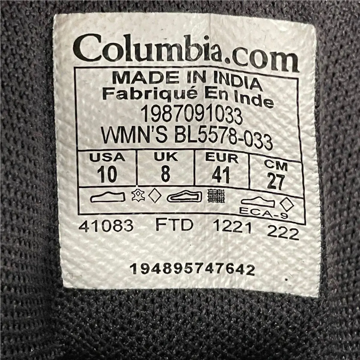 Columbia shoes - VS169039 - vs-169039 - Gray (UPC: 194895747642) 1