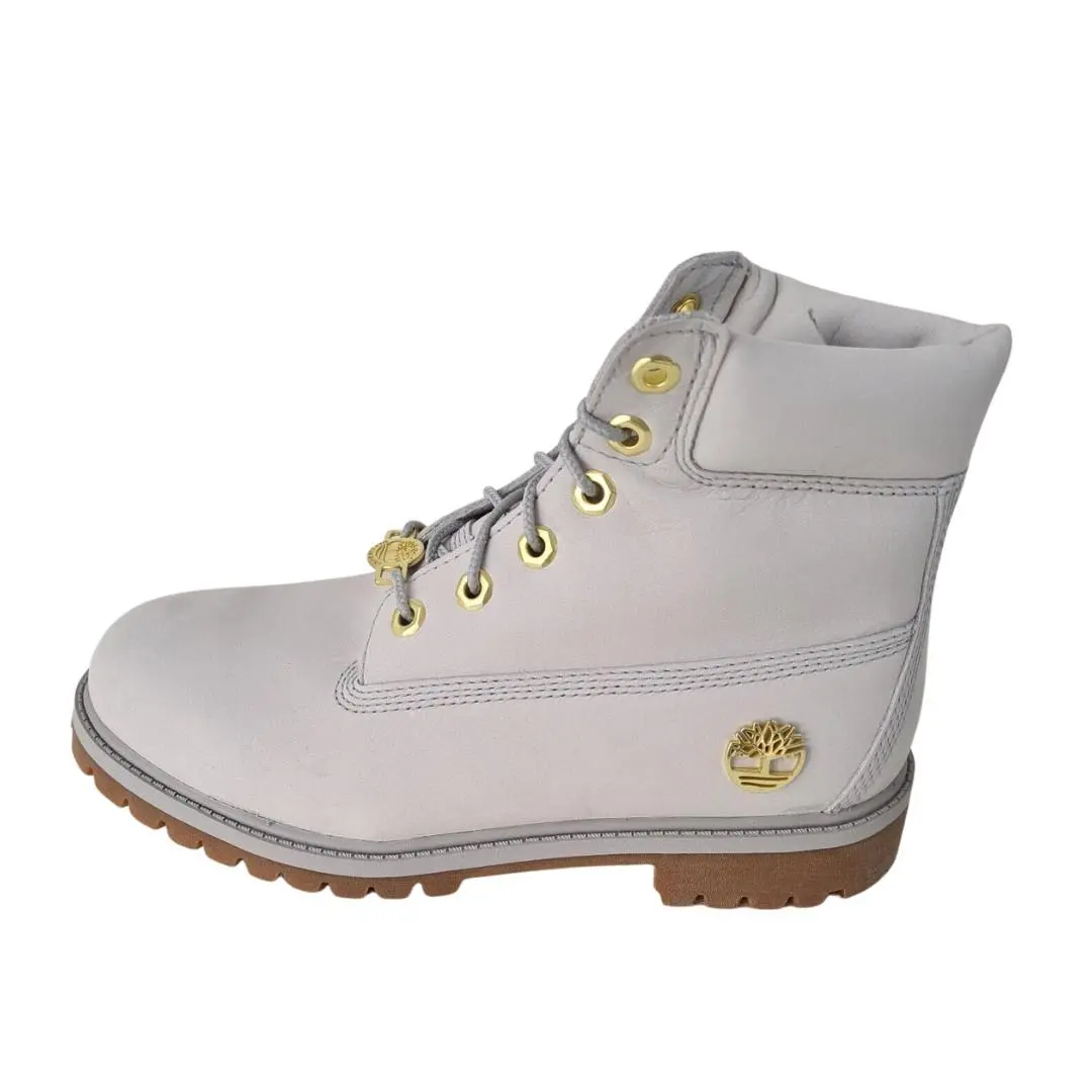 Timberland 6IN Premium Junior Grey 0A43B2 Classic Boots Sz 6 Y = 7.5 Women