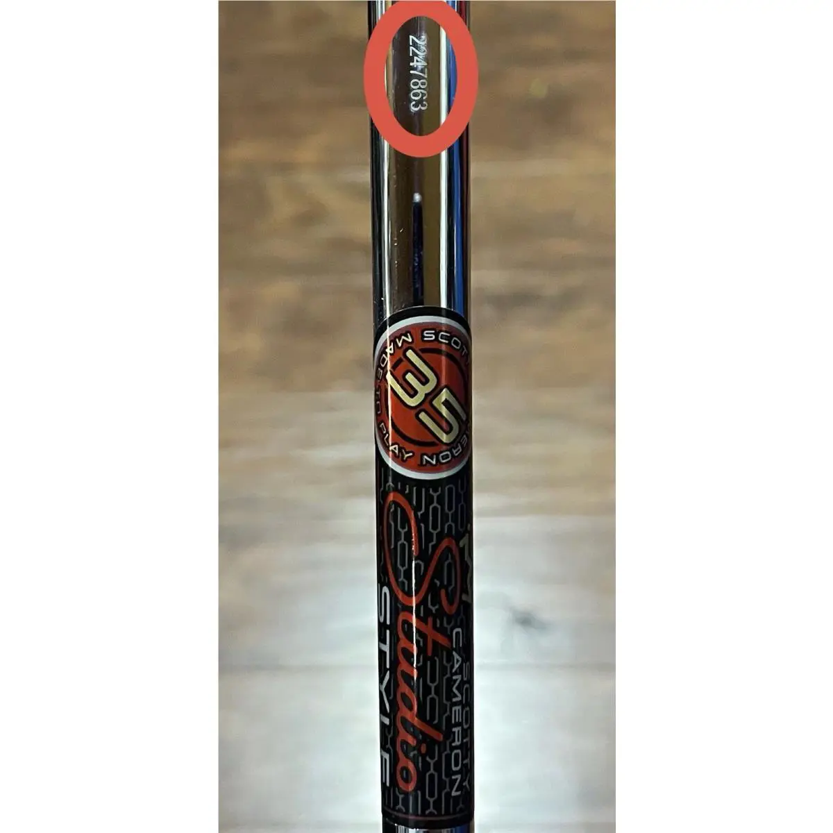 Scotty Cameron  - Studio Style Fastback 1.5 - SCS - Xtreme Dark Finish - DLC - Red, Lie Angle: Black 5