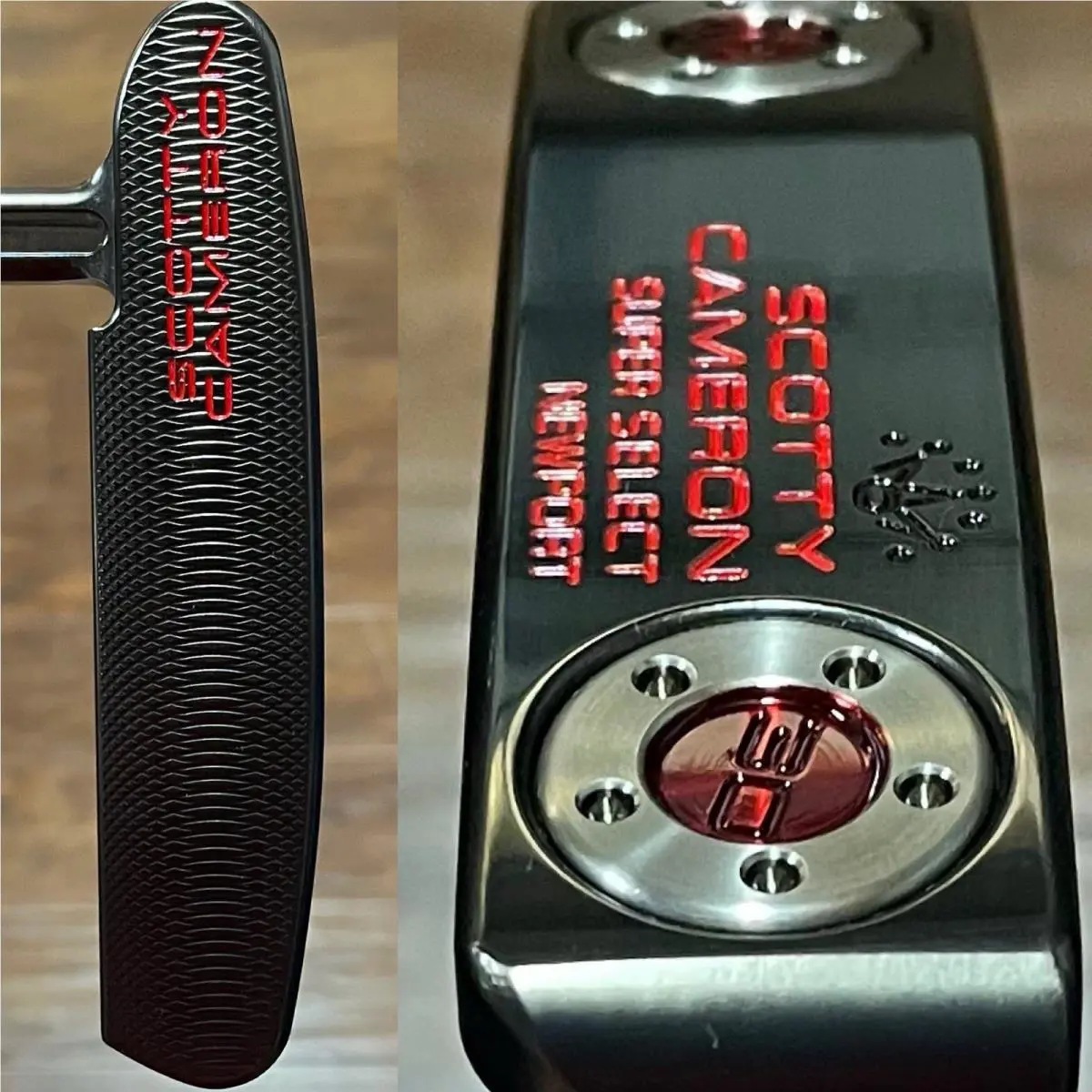 Scotty Cameron  - Super Select Newport - Xtreme Dark Finish - DLC - Red, Lie Angle: Black 0