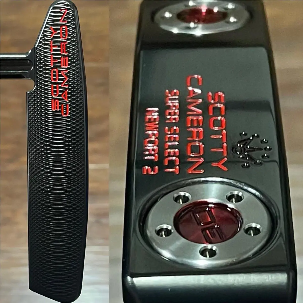 Scotty Cameron  - Super Select Newport 2 - Stability Shaft - Xtreme Dark - DLC - Red, Lie Angle: Black 1