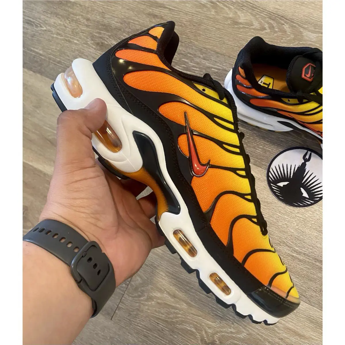 Nike shoes - Nike Air Max Plus - Air Max Plus - HF0552-001 - Black / Pimento / Bright Ceramic / Resin / White (UPC: 197598831137) 8