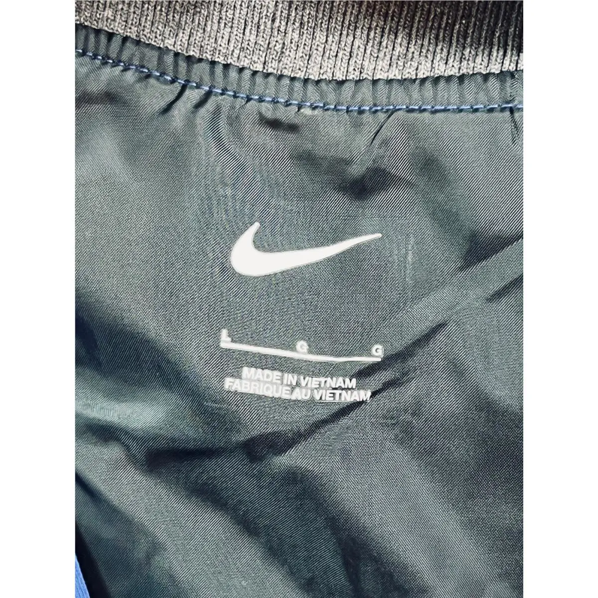 Nike clothing - Nike Letterman Bomber Varsity Jacket - DJ5971 493 - Game Royal Blue & Dark Grey & White (UPC: 195868446340) 6