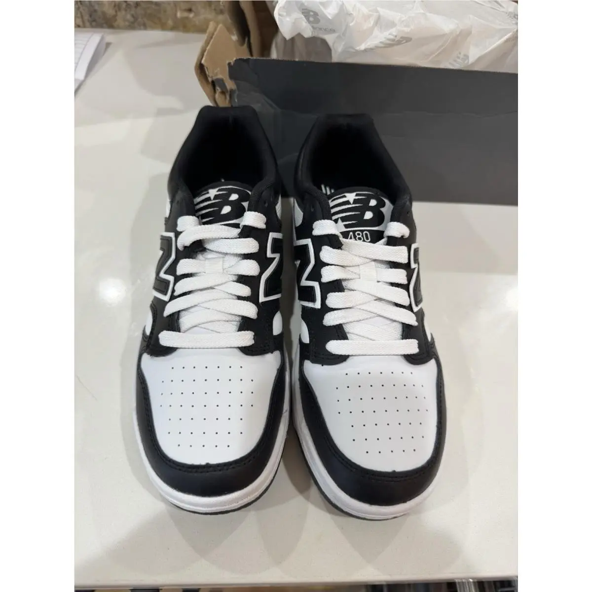 New Balance shoes - 480 - GSB480BW - Black, White (UPC: 0197375092171) 0