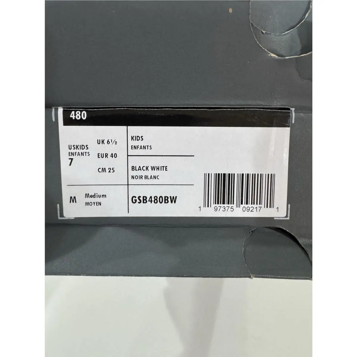 New Balance shoes - 480 - GSB480BW - Black, White (UPC: 0197375092171) 2