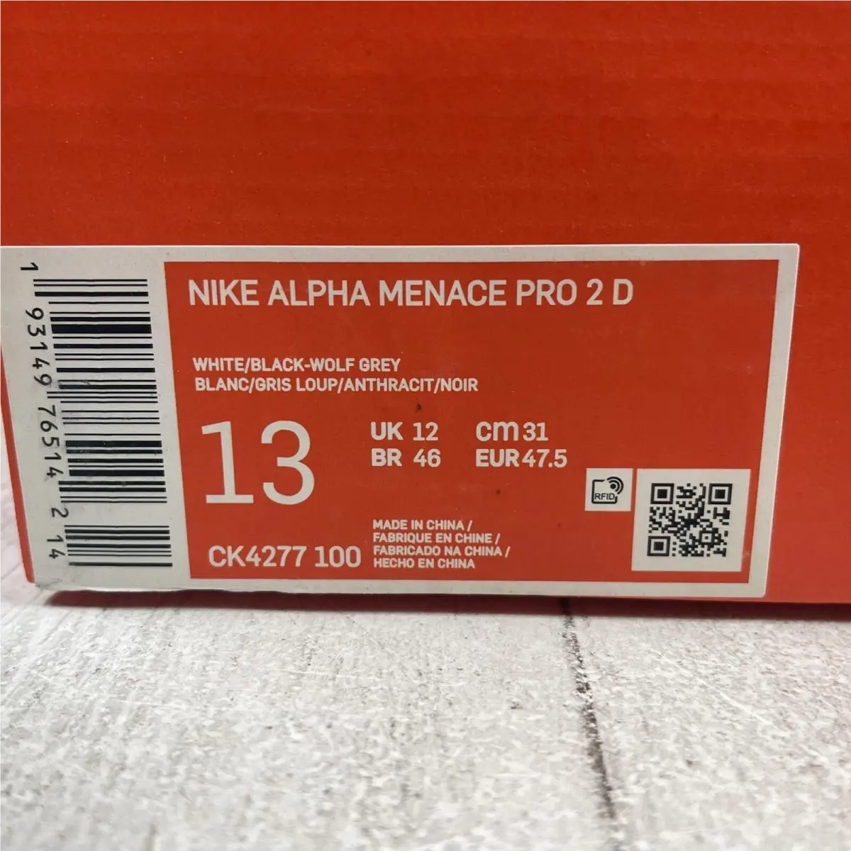Nike shoes - Nike Alpha Menace - Alpha Menace - CK4277-100 - White (UPC: 0193149765142) 10