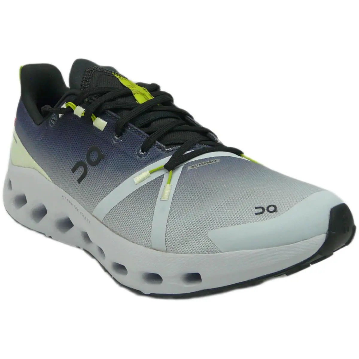 On Running Men`s Cloudsurfer Trail Waterproof Running Shoes Black Heather US 9 - Black