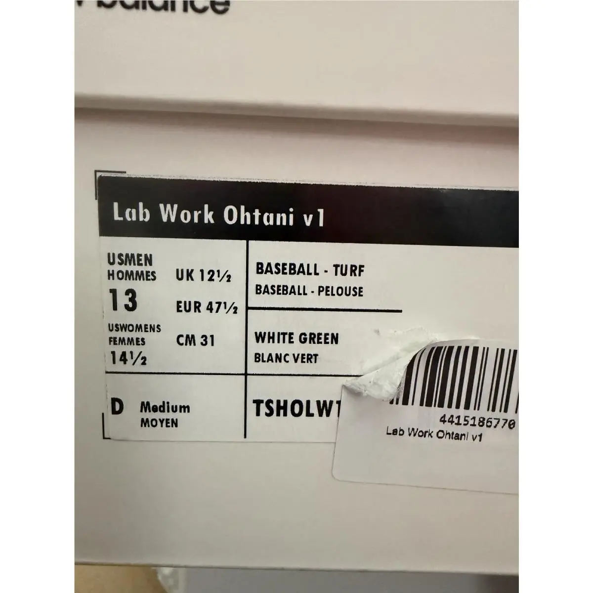 New Balance shoes - Lab Work Ohtani V1 - Lab Work Ohtani - TSHOLW1 - White Green 12
