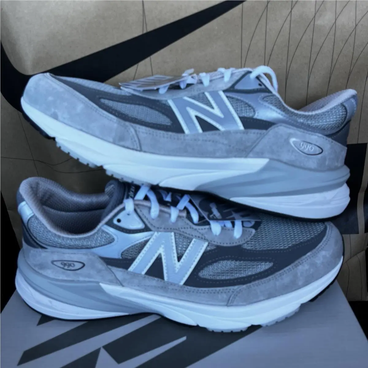 New Balance 990v6 Made in Usa Castlerock Grey White Mens 12.5 2022 Nby M990GL6