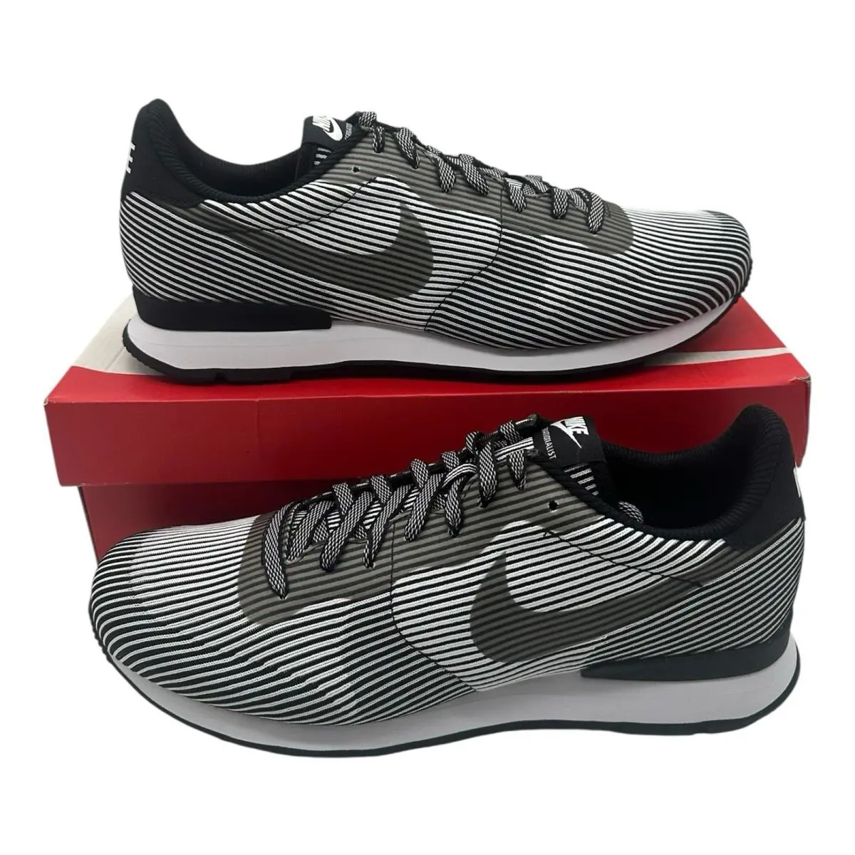 Nike Internationalist Kjcrd Jacquard M QS Running Shoes Mens Sz 8.5 Black/white - Black