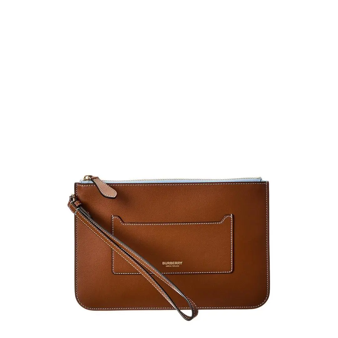 Leather Pouch Women`s Brown by Burberry