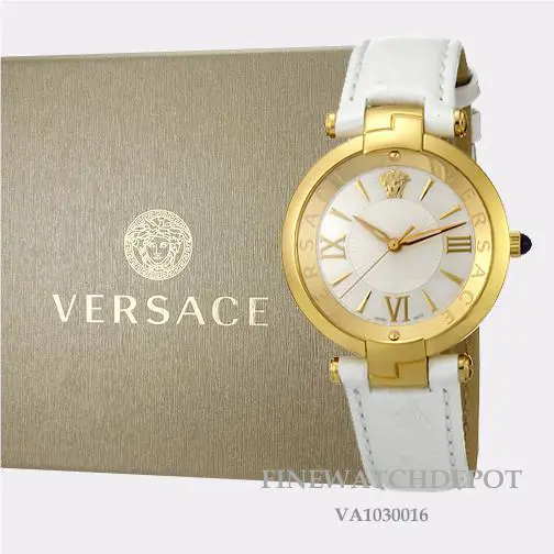 Women`s Versace Revive White Leather Watch VAI030016