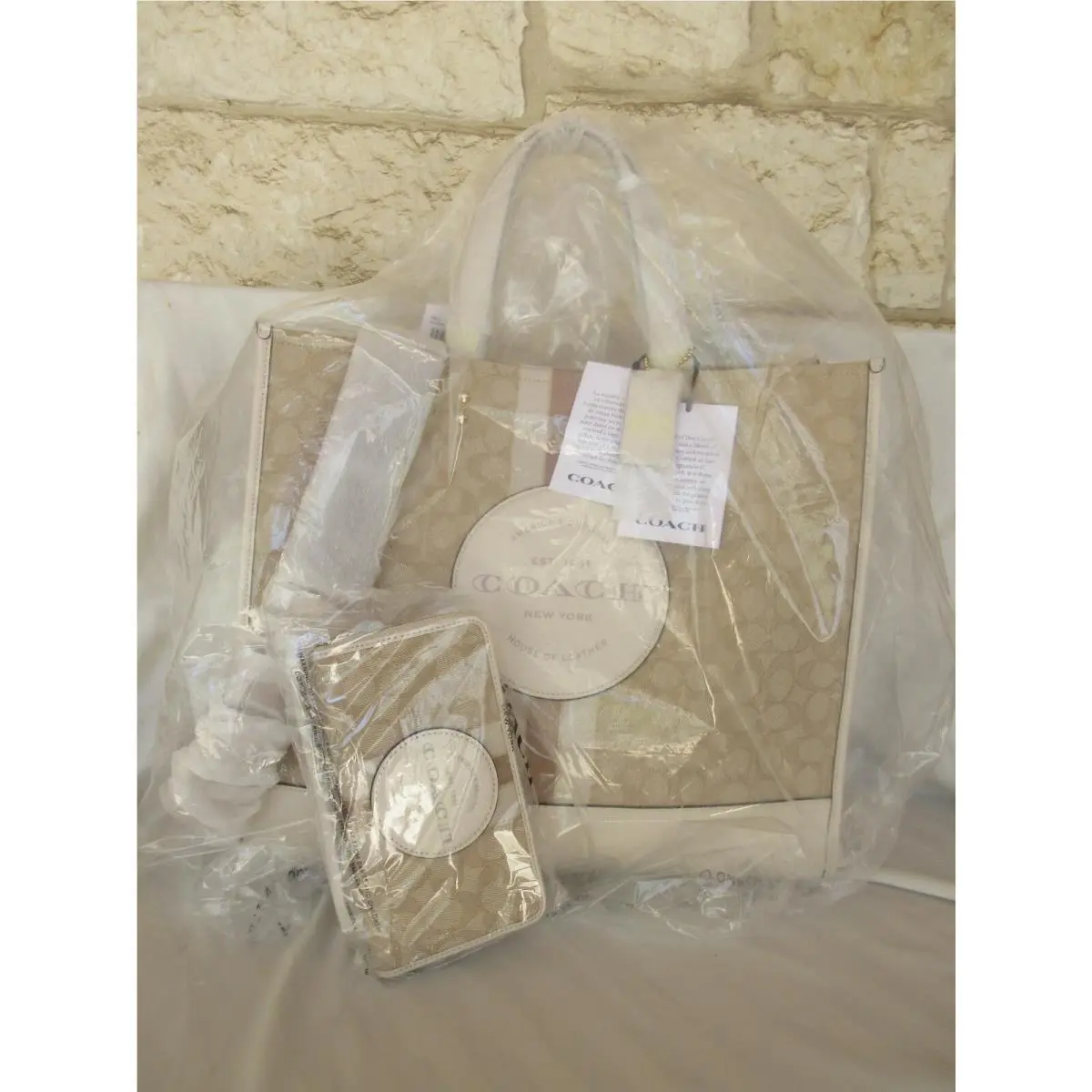 Dempsey Carryall Bag or Bag Wallet Set Options: Shoulder/crossbody/hand 40 Bag+Wallet Set IM CHALK LIGHT KHAKI  LG/XL by Coach