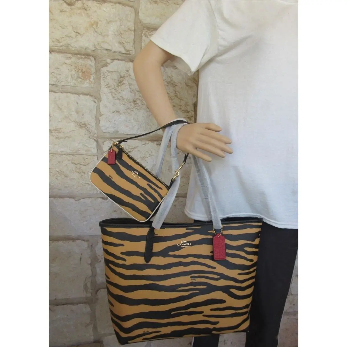 Tiger City Tote or Set S : Tote/wristlet s /wallet or Crossbody Mini Set Tote+ Wristlet Nolita 19 LG SET Tiger/Animal by Coach