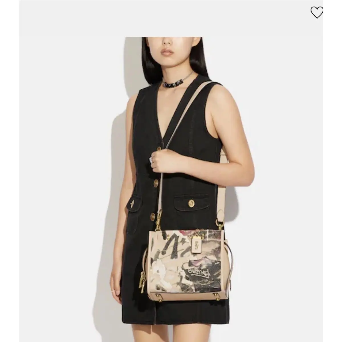 Coach  bag  - COACH MINT & SERF ROGUE 25 or SET OR Lg Wallet choices - Handle/Strap: Ivory, Hardware: Brass, Exterior: Ivory multi Graffiti choices Coach x Mint + Serf ©Mint + Serf