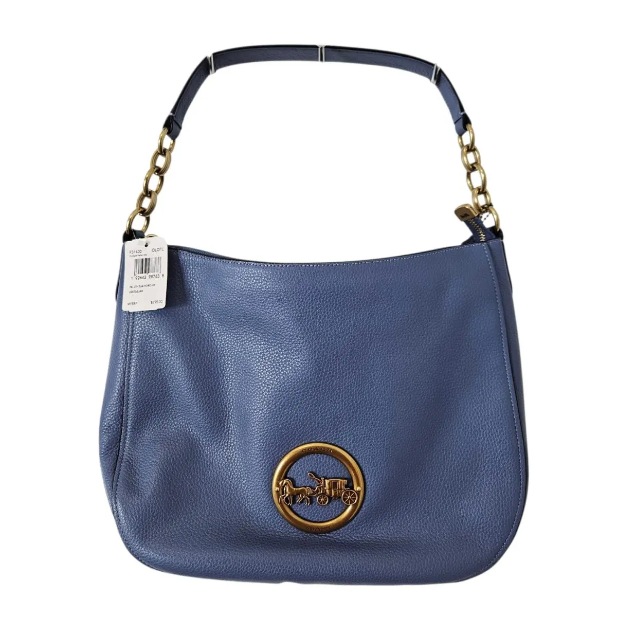 Coach Elle Hobo F31400 Pebble Leather Shoulder / Crossbody Bag Purse
