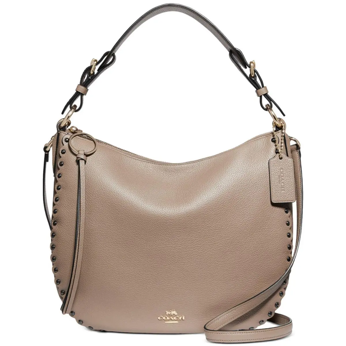 Coach Sutton Hobo with Scallop Rivets - Gold/stone B 76436